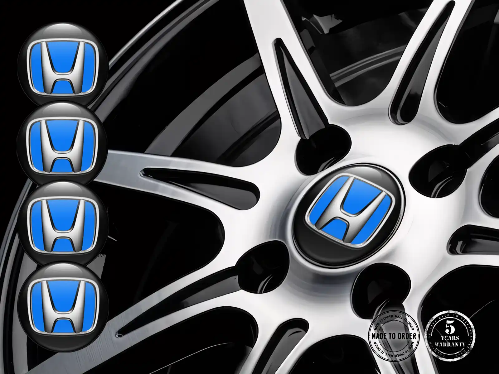 Honda Édition Insigne Roue Étiquettes Bombées en Résine